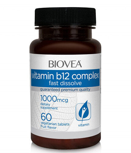 BIOVEA Vitamin B12 Complex 1000 mcg 60 Tabs - Feel You