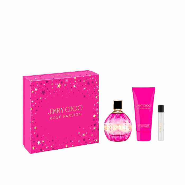 Jimmy Choo Rose Passion Eau De Parfum Spray 100ml Set 3 Bucuri