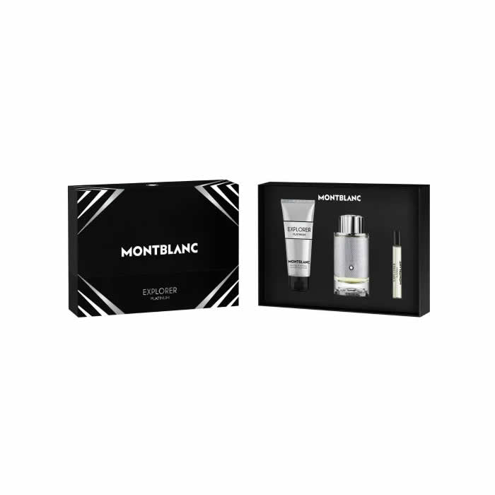 Montblanc Explorer Platinum Eau De Parfum Spray 100ml Set 3 buc