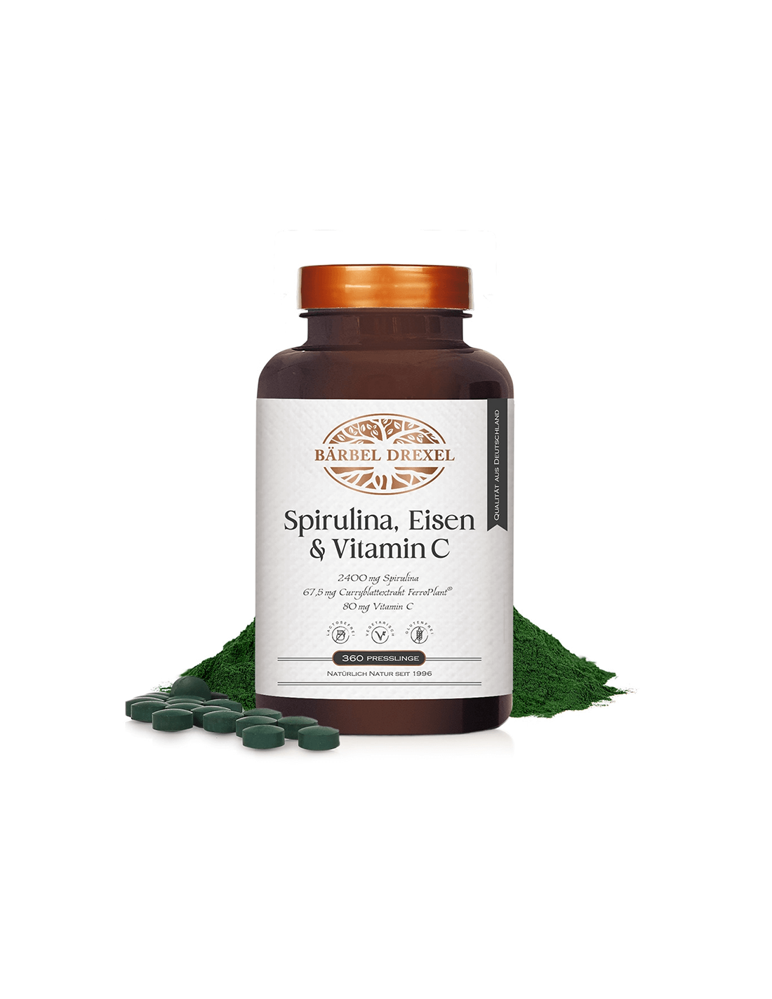 Spirulina & Curry Fier & Acerola Vitamina C - Formula pentru anemie si oboseala, 360 tablete