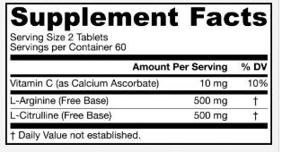 Arginine-Citruline Sustain - 120 tablete
