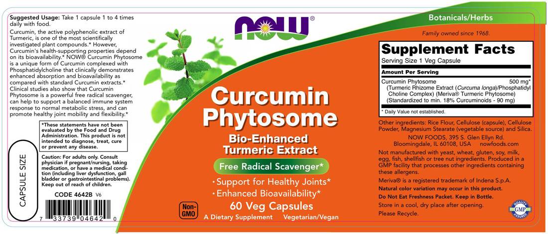 Curcumin Phytosome / Extract de turmeric bio-amplificat - 60 capsule