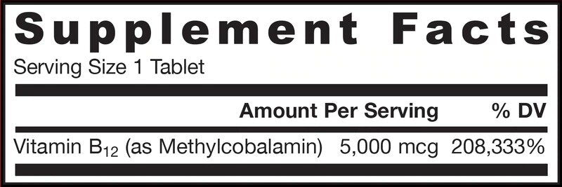 Methyl B-12 5000 mcg - 60 Подезични таблетки - Feel You