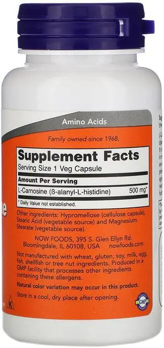 L-Carnosine 500 mg - 100 capsule