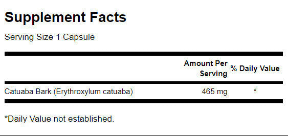 Scoarță de catuaba 465 mg / 60 capsule - 0