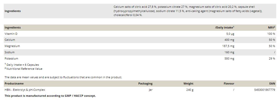 Complex de electroliți și PH - 240 capsule
