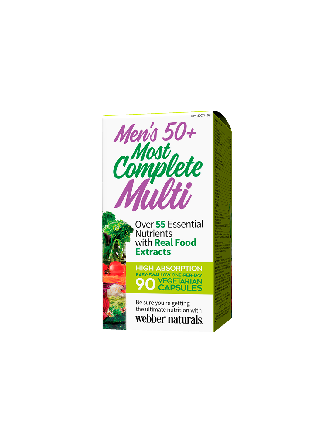 Multivitamine pentru bărbați 50+ - Cele mai complete capsule multi 50+, 90 V pentru bărbați Webber Naturals