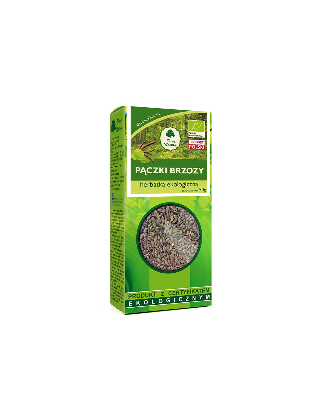 Muguri de mesteacăn alb Bio, 50 g Dary Natury