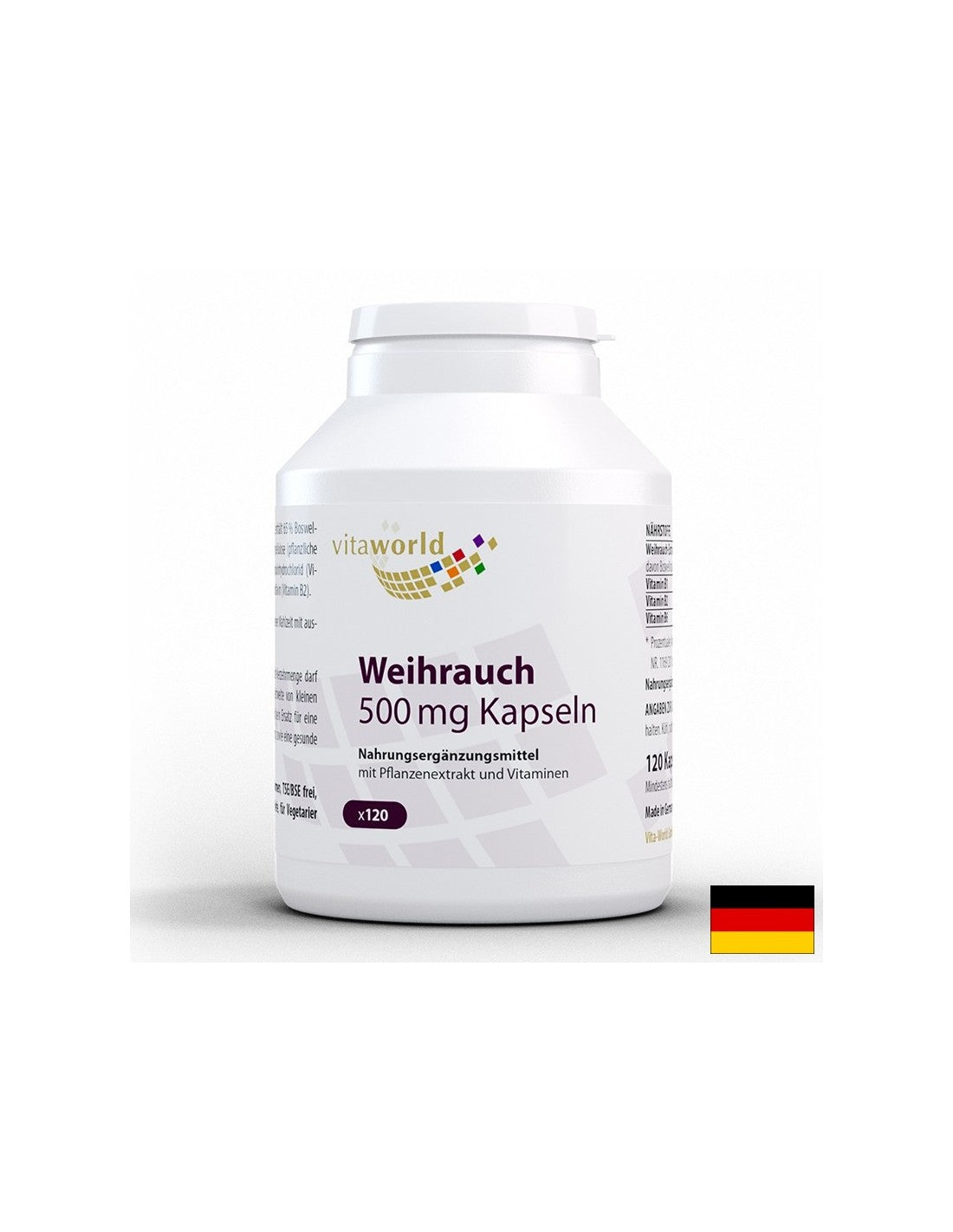 Pentru articulații sănătoase - Boswellia, 500 mg + Vitamina B1, B2, B6, 120 capsule