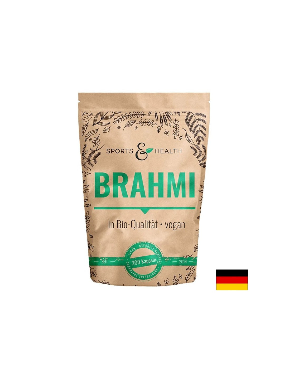 Memorie și concentrare - Brahmi (Bacopa monieri), 500 mg x 200 capsule