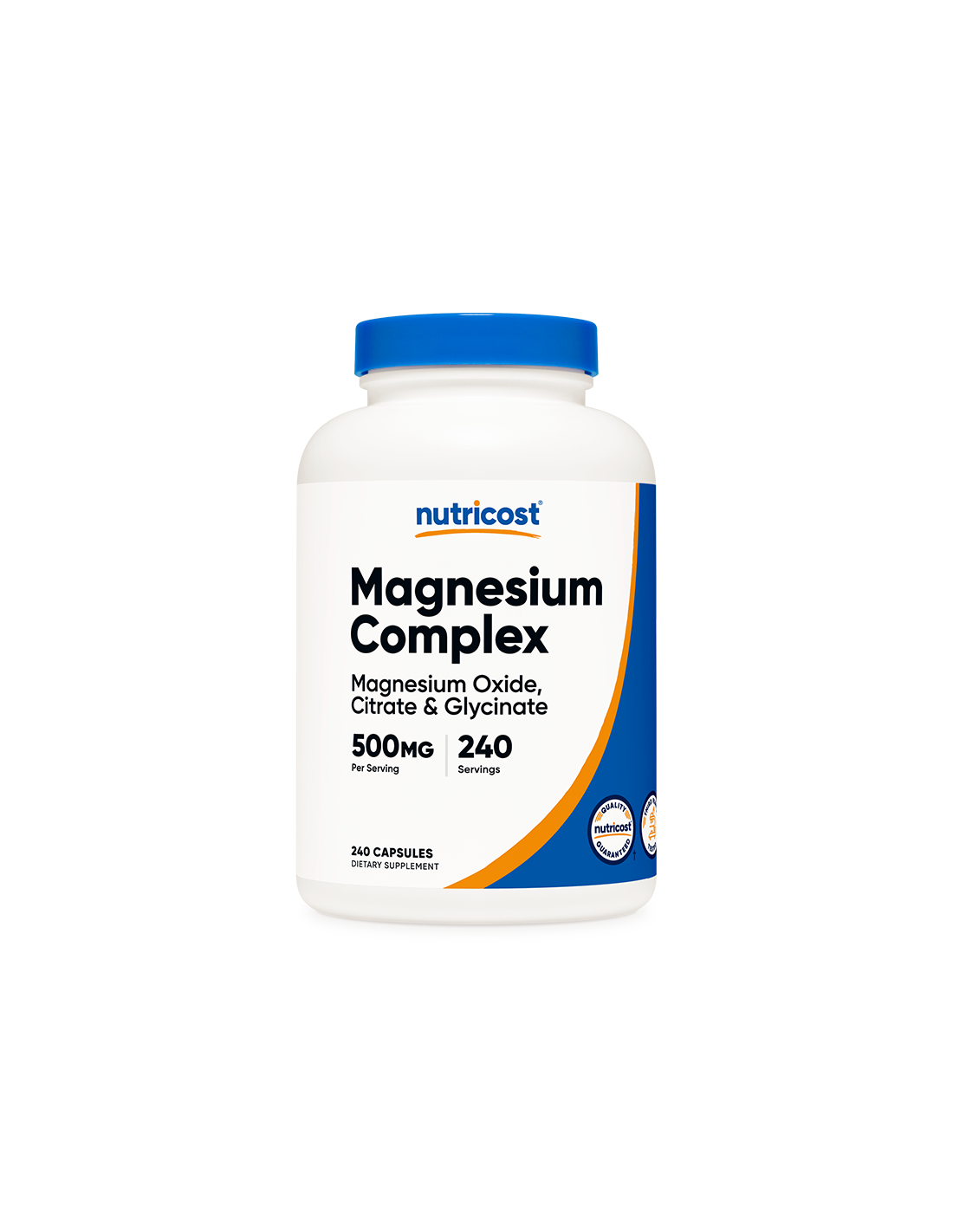 Funcția nervoasă și musculară - Complex de magneziu, 500 mg x 240 capsule Nutricost
