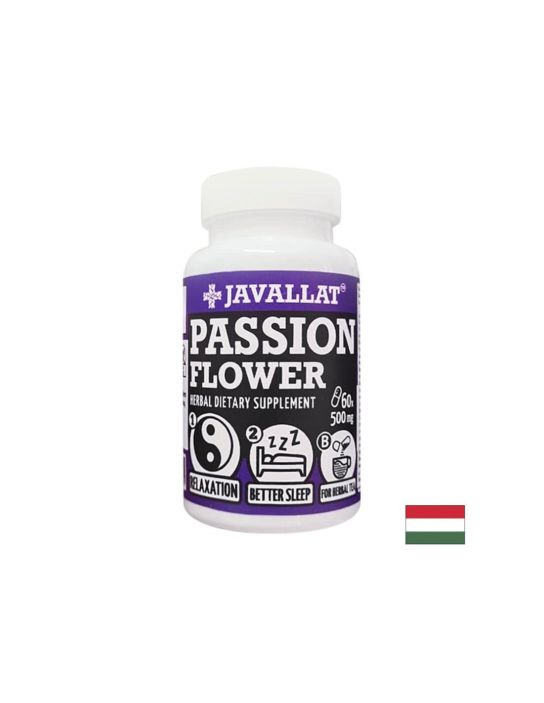 Stres și insomnie - Floarea pasiunii, 500 mg x 60 capsule