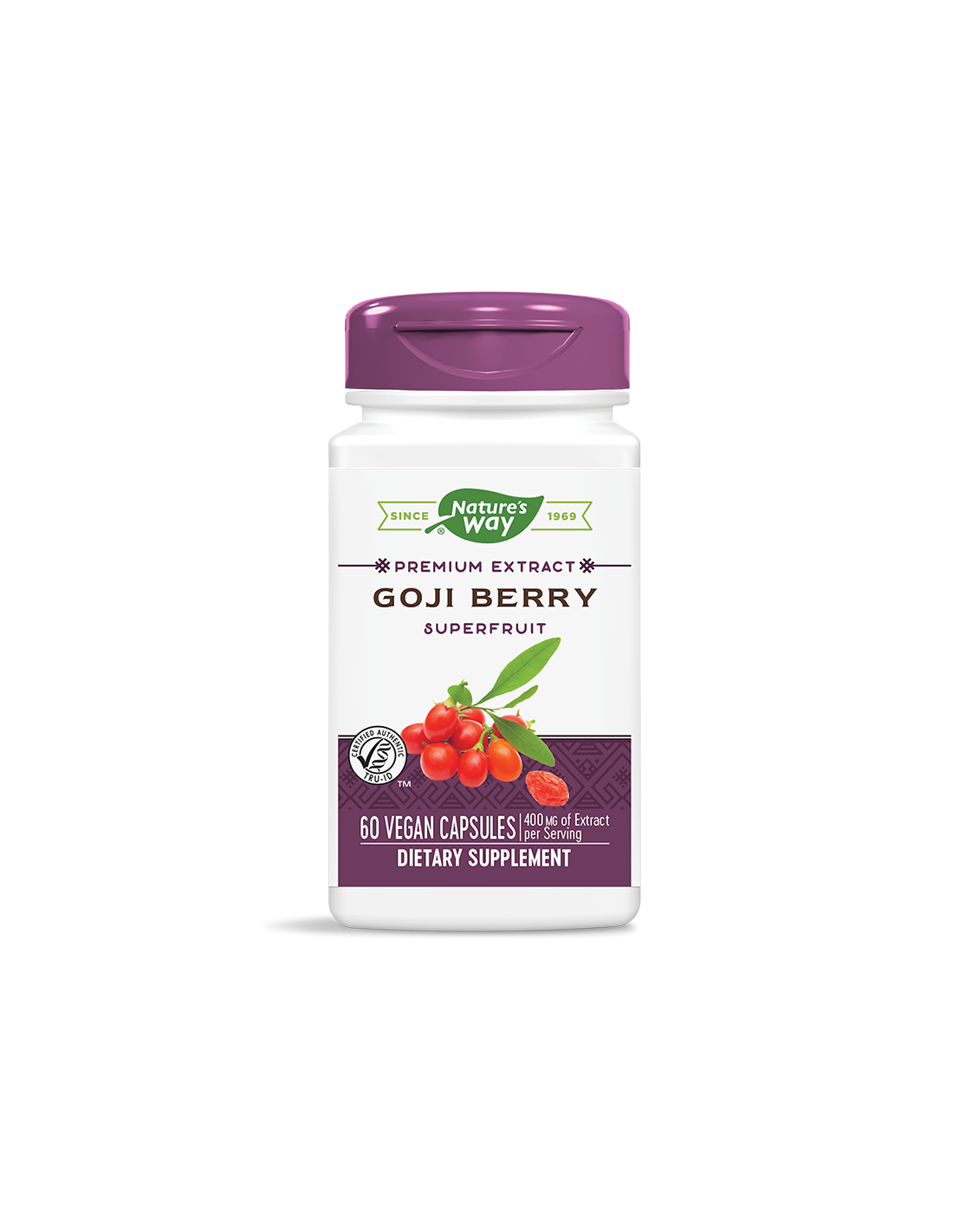 Goji Berry - Extract Premium - Imunitate și Vitalitate, 500 mg, 60 capsule