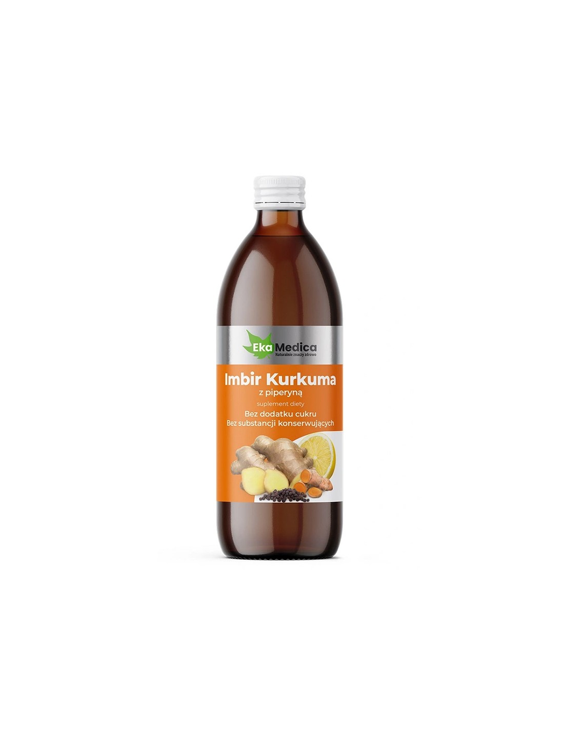 Suc de ghimbir și turmeric cu piper negru - Sănătate gastrointestinală și hepatică, 500 ml, 10 sau 20 de porții