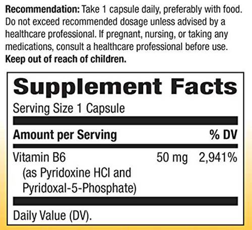 Vitamina B-6 50 mg - 100 capsule