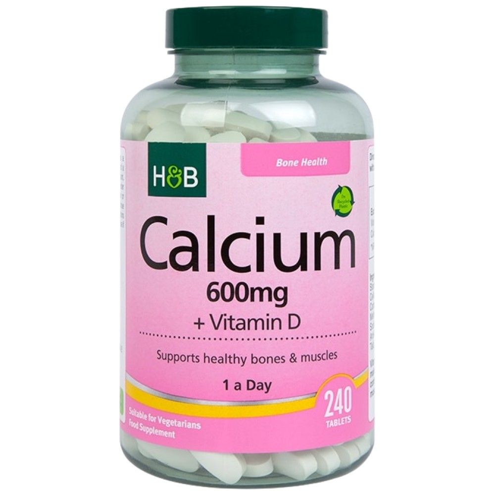 Calciu 600 mg + Vitamina D - 240 Tablete
