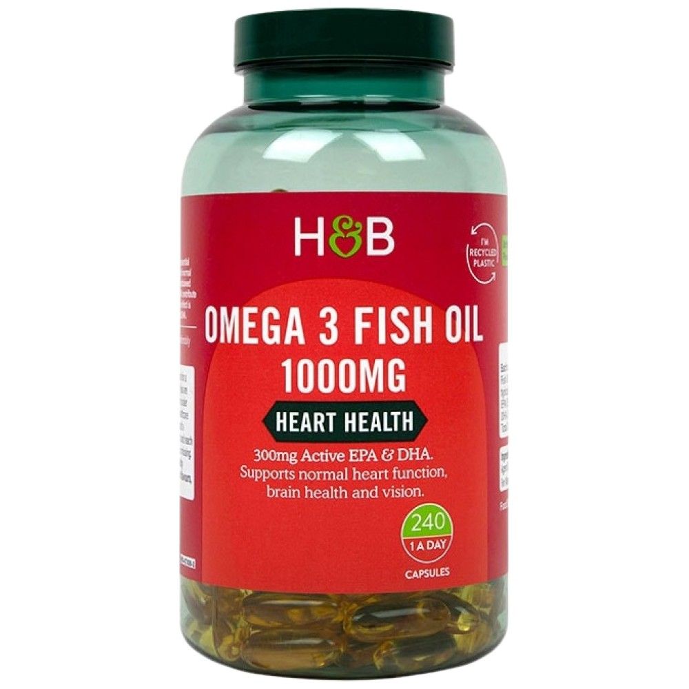 Omega 3 concentrat de ulei de pește 1000 mg - 240 capsule de gel