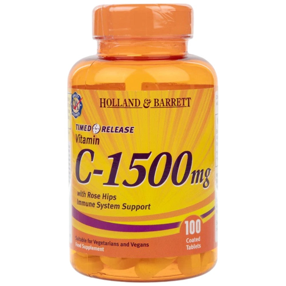 Vitamina C cu macese 1500 mg | Eliberare programată - 100 de tablete