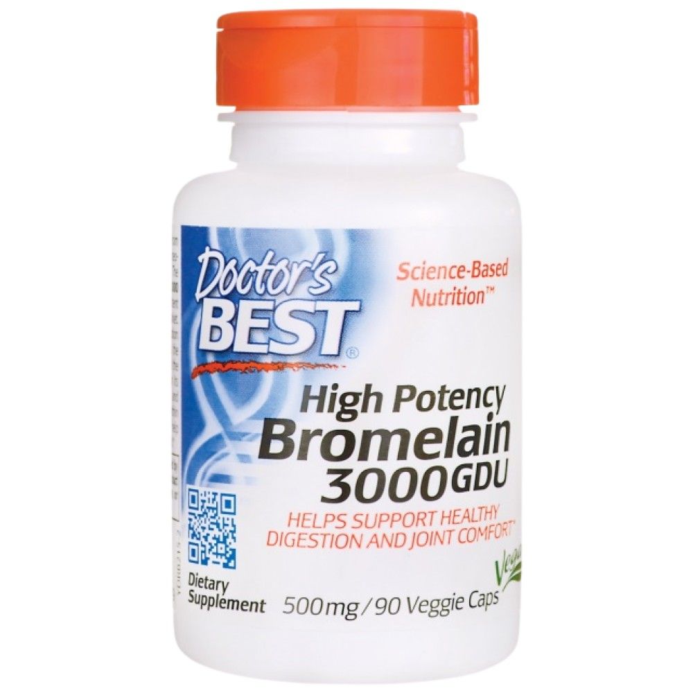 Bromelaina 3000 GDU 500 mg | Potenta mare - 90 capsule
