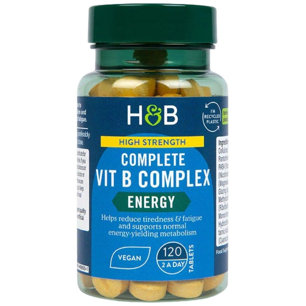 Înaltă rezistență | Complex Vit B complet - 120 tablete