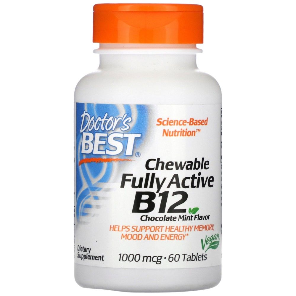 BEST FullyActive B12 masticabil / Methylcobalamin 1000 mcg - 60 tablete masticabile