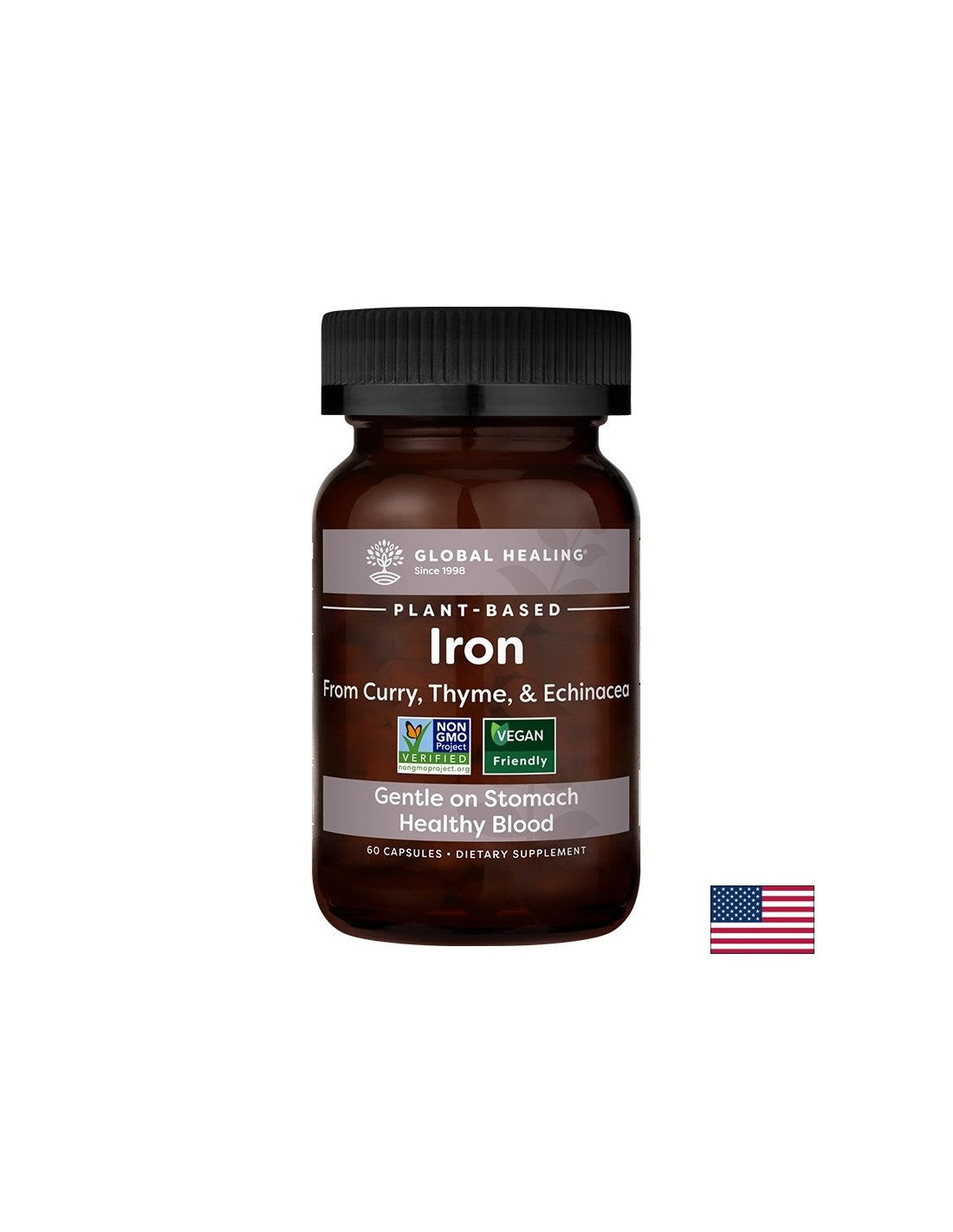 Anemie - Fier Vegan (din curry, cimbru și echinaceea), 60 capsule