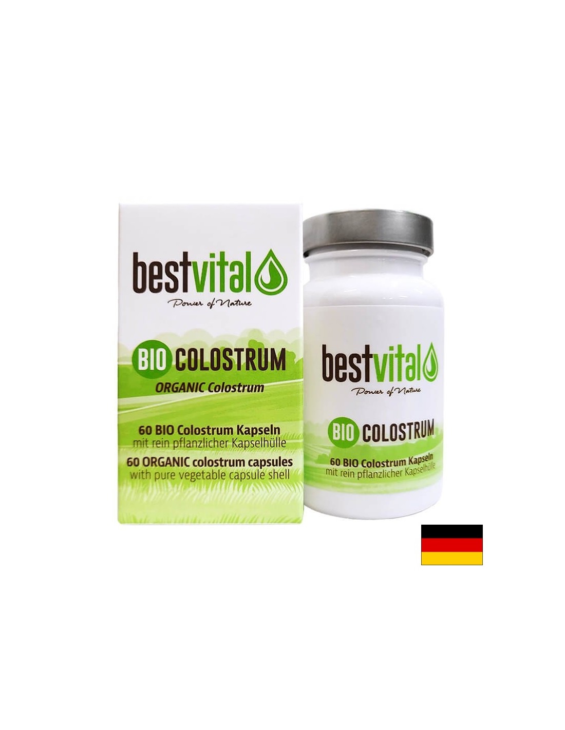 Imunitate puternică și vitalitate - Colostru organic, 60 capsule