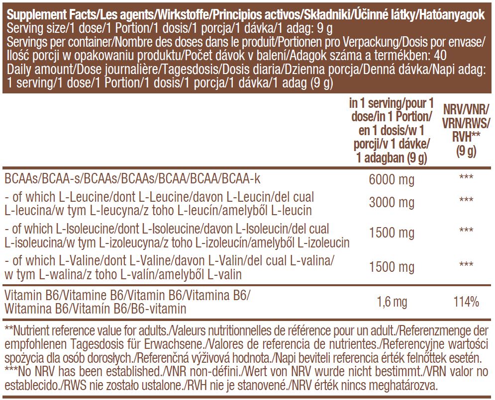 BCAA vegan - 0,360 kg