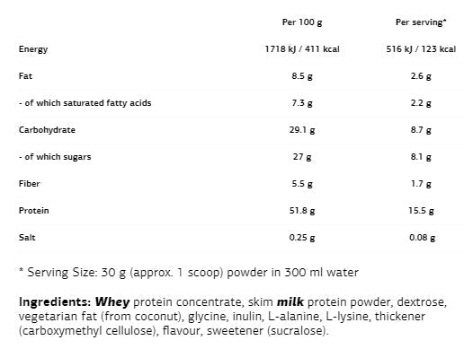 Milkshake proteic - 0,500 kg