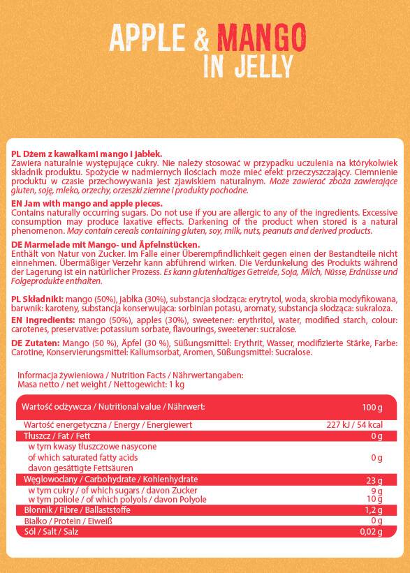 Frulove in Jelly | Măr și Mango - 1000 de grame