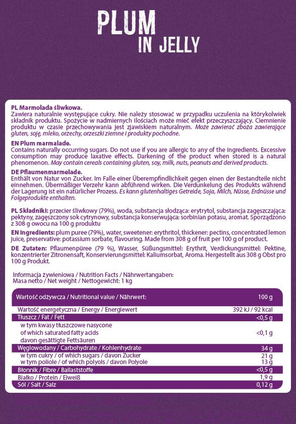 Frulove in Jelly | Prune - 1000 de grame