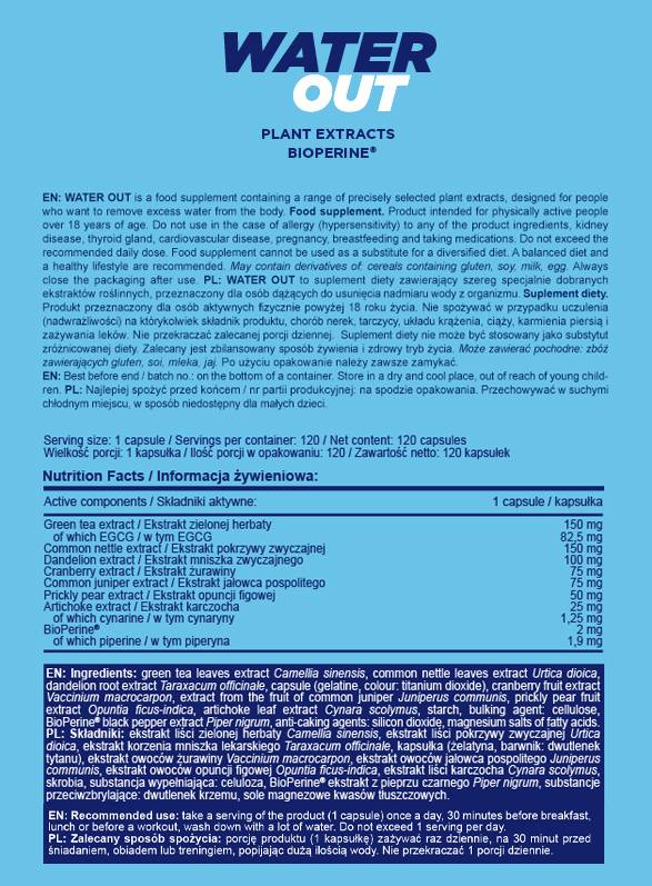 Apa Out | Diuretic pe bază de extract de plante - 120 capsule