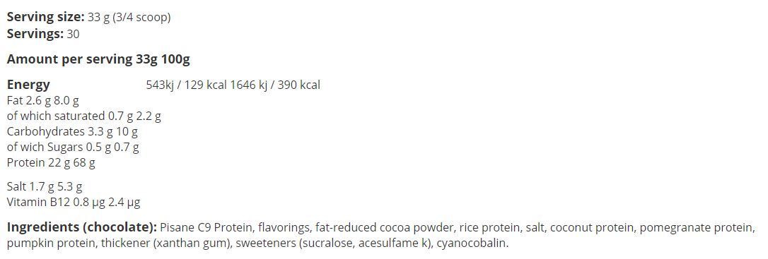 Proteine 100% vegane - 1,00 kg