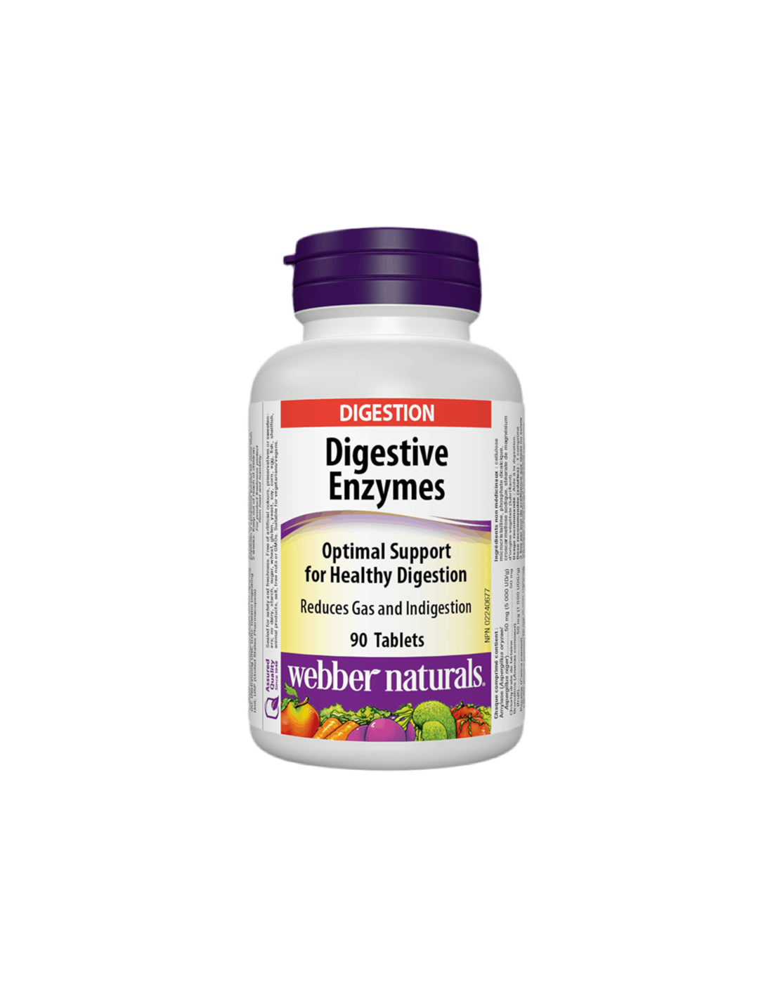 Enzime digestive x 90 de tablete Webber Naturals