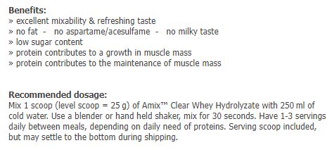 Plic transparent de hidrolizat de zer 0,025 kg