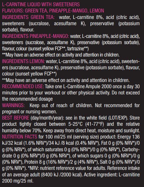 L-Carnitina 2000 / 20 Amp.