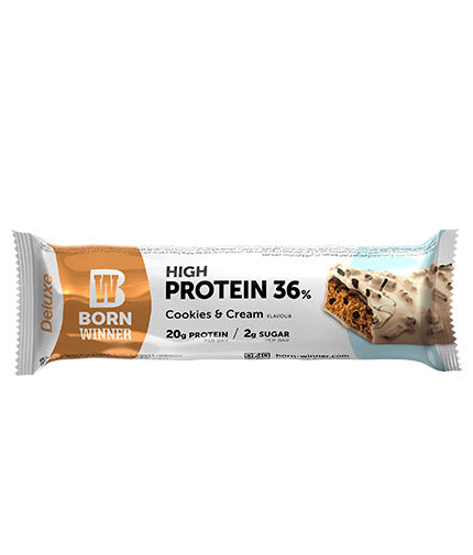 Baton proteic Deluxe / 55 g / Biscuiți și cremă