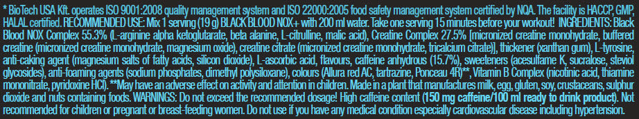 Sânge negru NOX+ / 19g