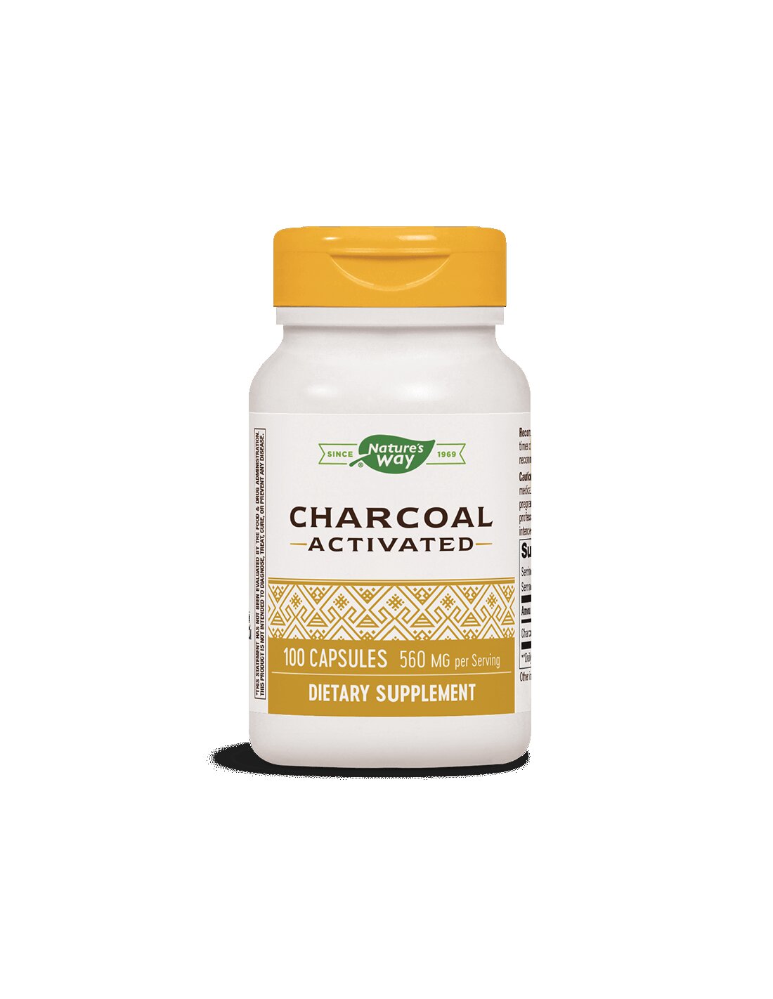 Детоксикация на храносмилателната система - Активен въглен, 100 капсули Nature’s Way - Feel You