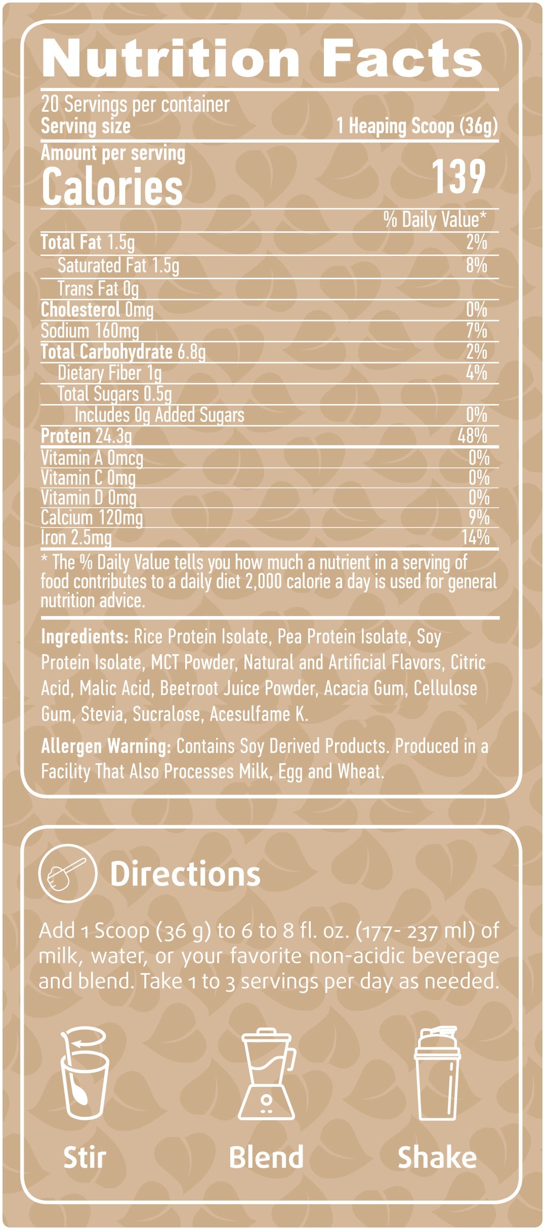 Proteine vegane - 0,750 kg