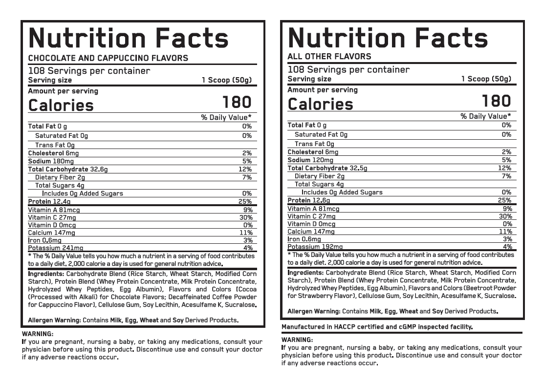 Mass Build Gainer / Sac - 5.443 KG