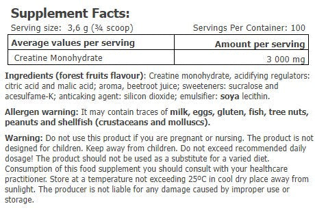 Băutură monohidrat de creatină 0,360 kg