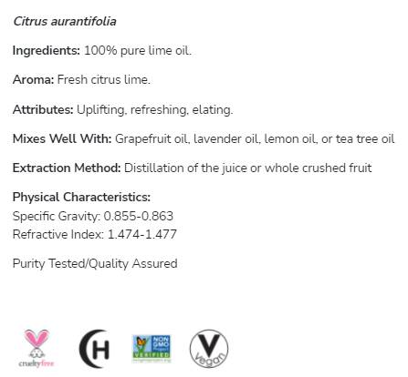 Ulei de tei | 100% Pur Citrus Aurantifolia - 30 ml