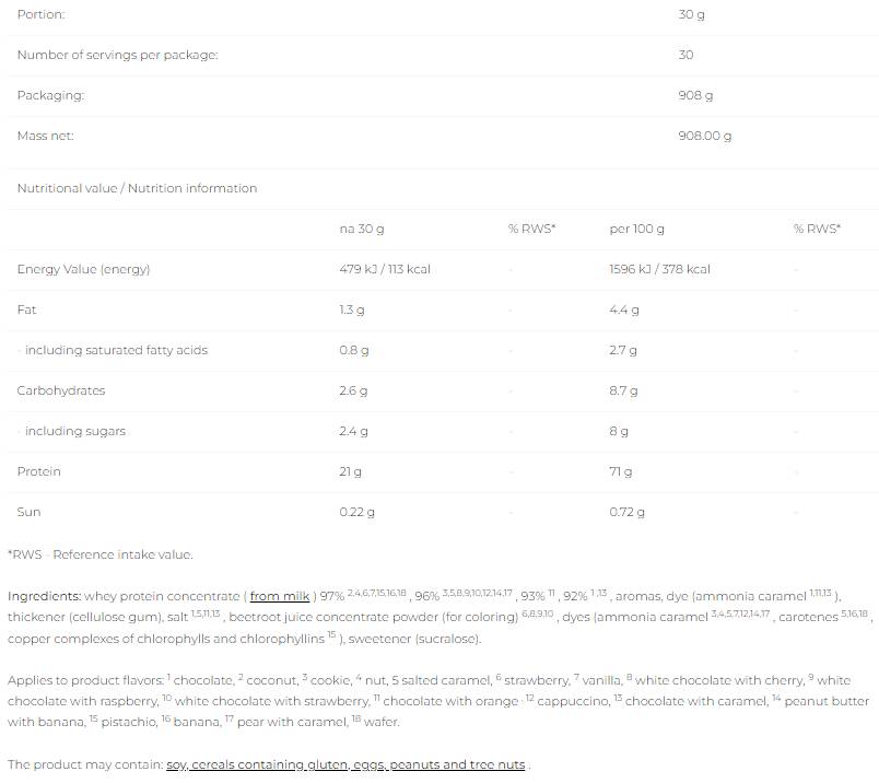 80 Proteine din zer | WPC Instant - 908 grame