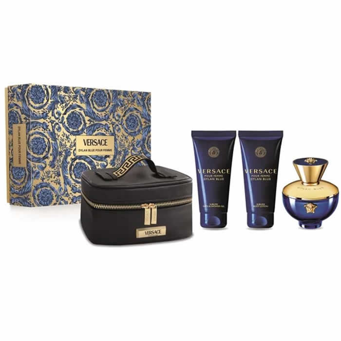 Versace Pour Femme Dylan Blue Eau De Parfum Spray 100ml Set 3 Piese