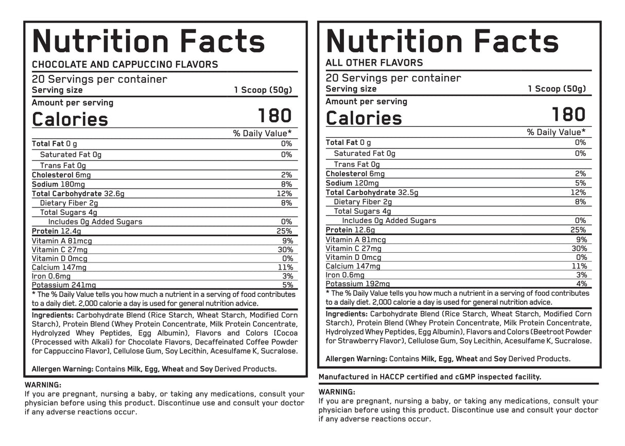 Mass Build Gainer / Sac - 1,00 KG