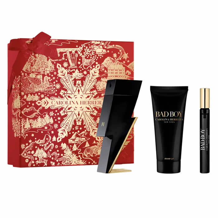 Carolina Herrera Bad Boy Apa de Toaleta Spray 100ml Set 3 Piese