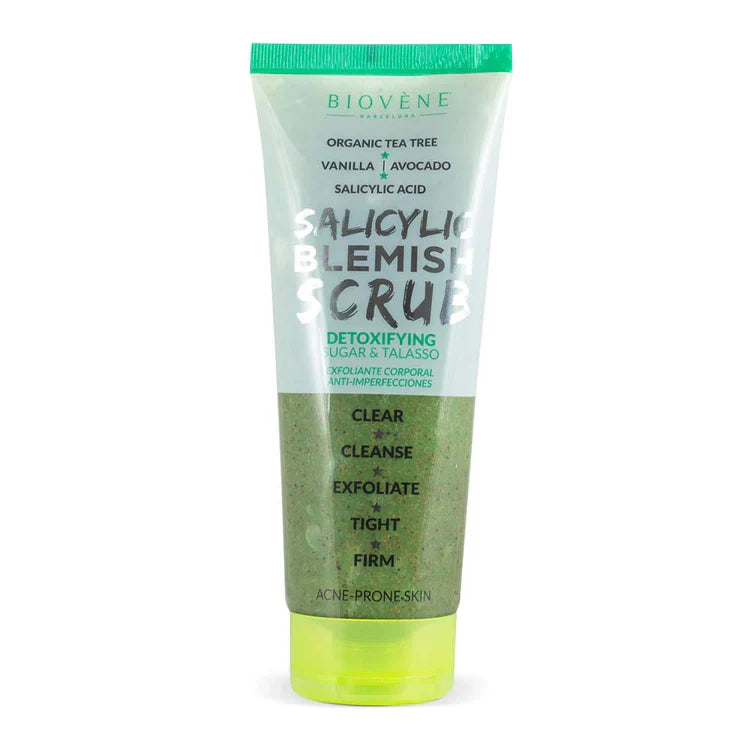 Scrub salicilic cu arbore de ceai pentru detoxifierea pielii 250 ml