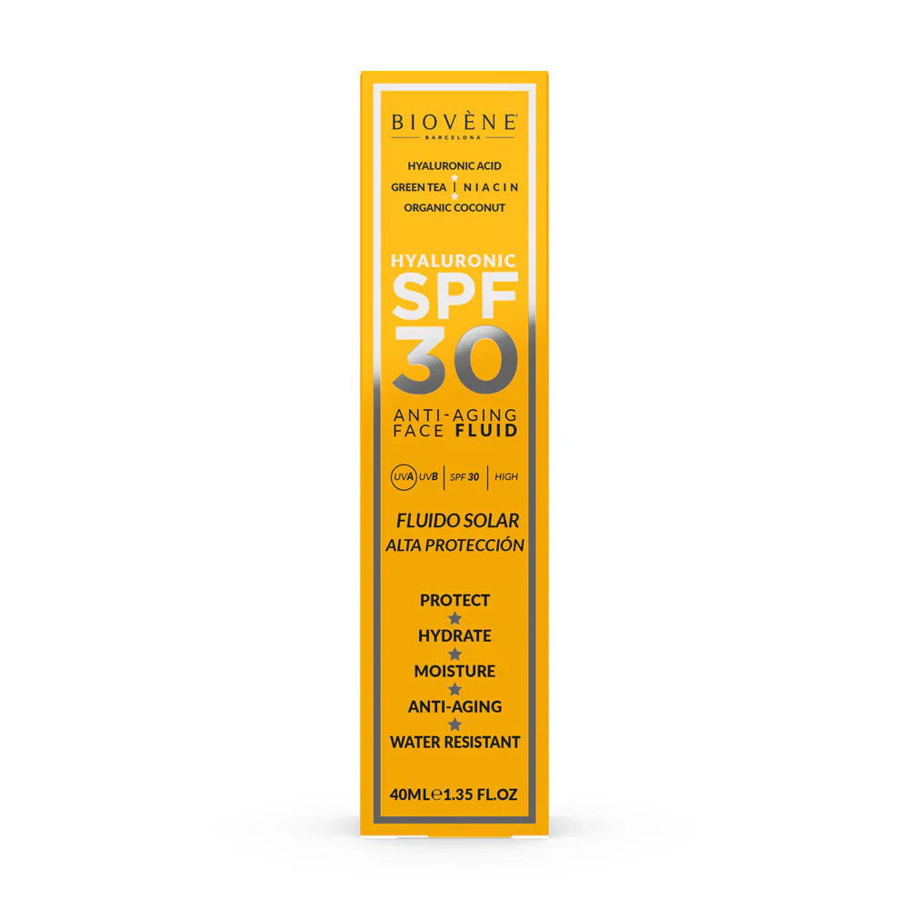 Protecție solară hidratantă SPF 30 cu acid hialuronic anti -îmbătrânire - 40 ml