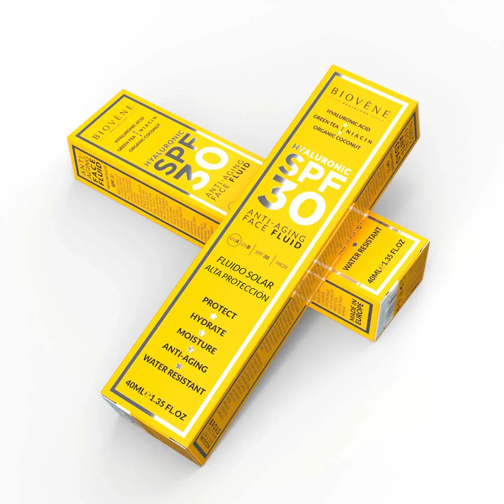 Protecție solară hidratantă SPF 30 cu acid hialuronic anti -îmbătrânire - 40 ml